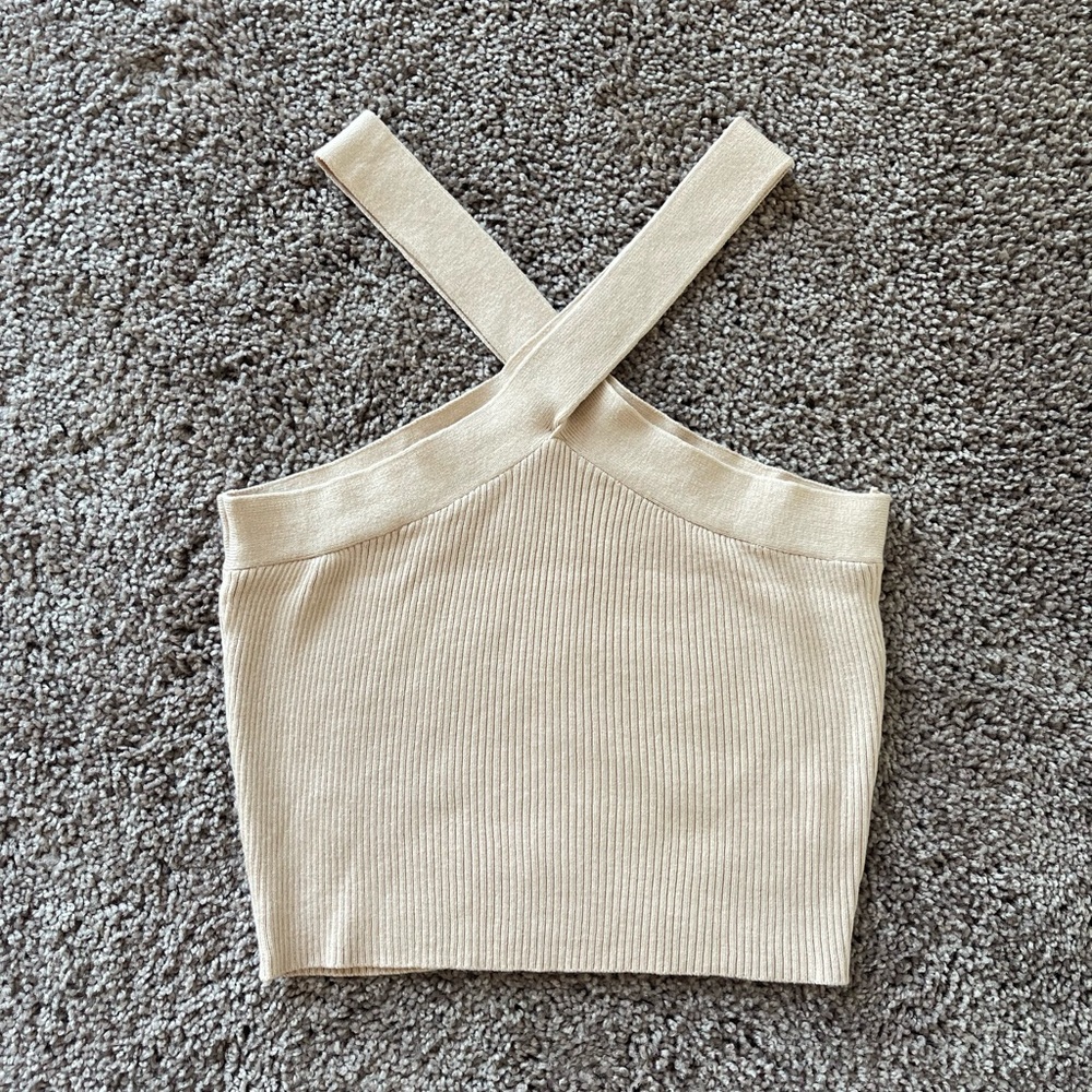 Crossover sweater tank